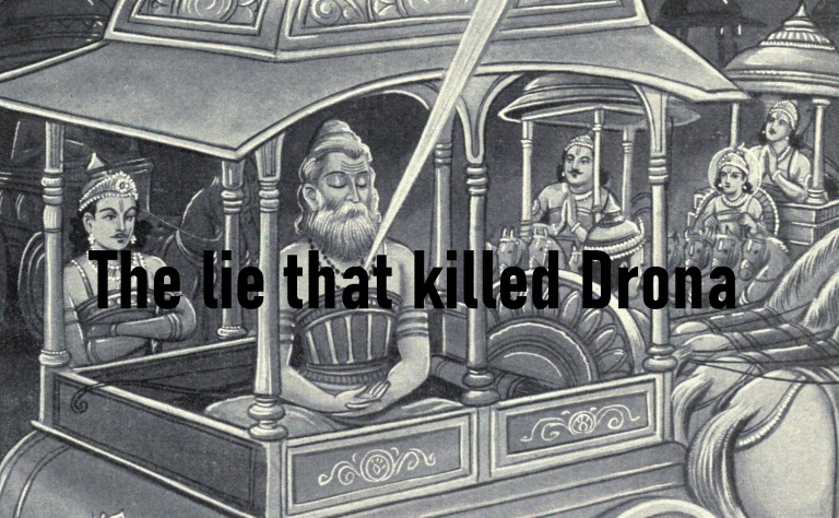 The lie that killed Drona | Mahabharata Paintings – dwaraka